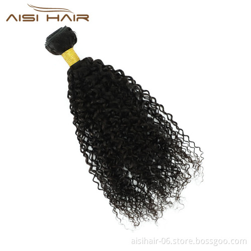 Aisi Hair Best Quality Popular Wholesale Cheap Vendor Natural Black Water Wave 100% Brazilian Human Hair Weave Bundles